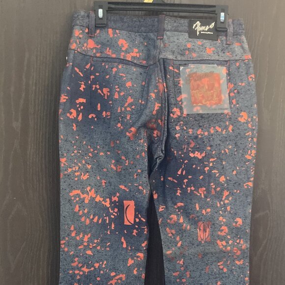 Women's Johnny Blaze Flame Jeans - Red Size 9/10 - Picture 2 of 4